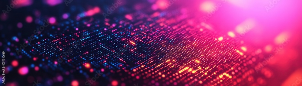 Poster vibrant abstract background showcasing colorful digital patterns and light effects for creative proj
