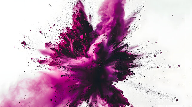 Explosi&oacute;n de polvo de color morado