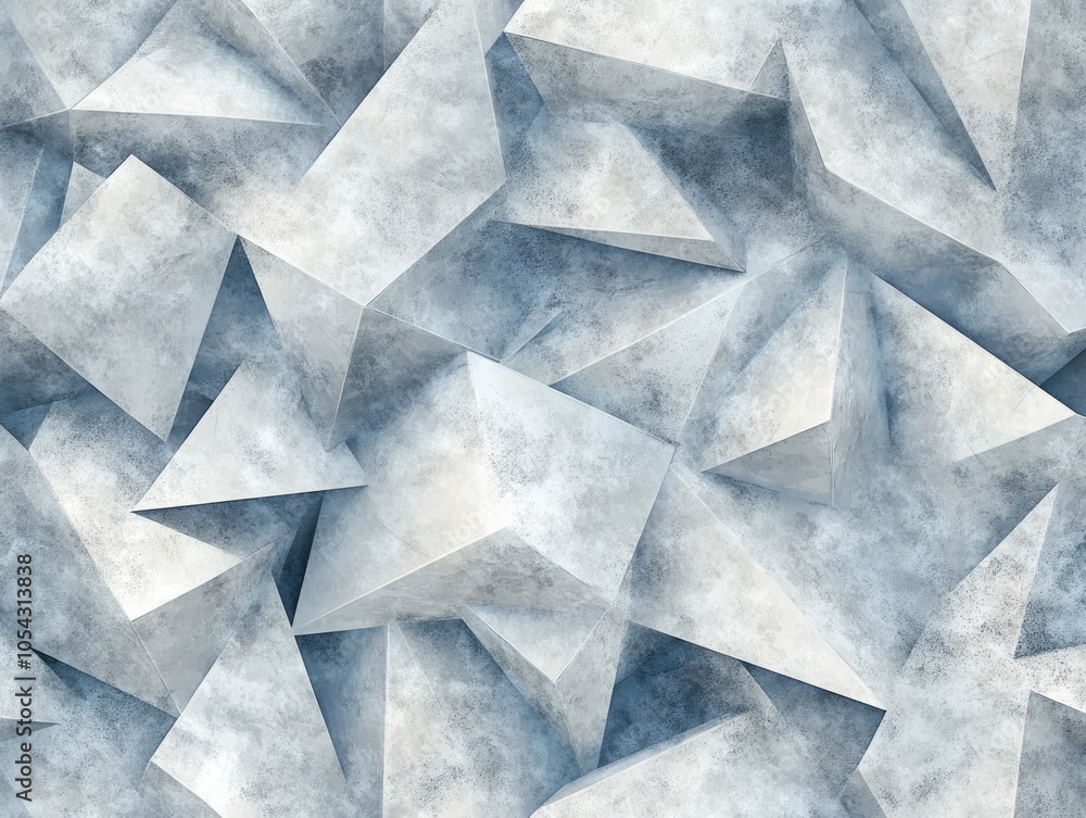 Poster abstract geometric pattern of concrete shapes
