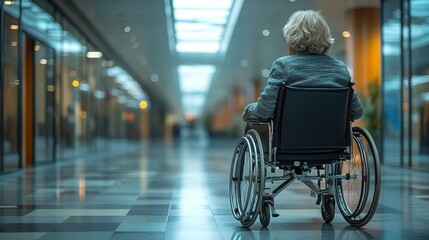 Obraz premium Wheelchair user participates in a board meeting within a modern conference setting