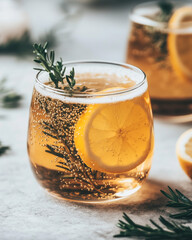 Fototapeta premium herbal tea with lemon