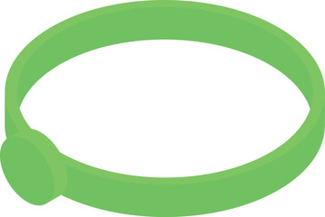 Light green smart fitness bracelet with sensor measuring daily activity levels