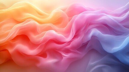 Obraz premium Colorful abstract waves with soft gradients