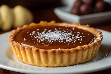 Decadent caramel tart with sea salt