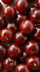 Fresh cherry isolated on white background, rich in vitamins.