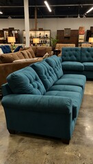 Fototapeta premium Furniture store showcasing sofas and couches for sale.