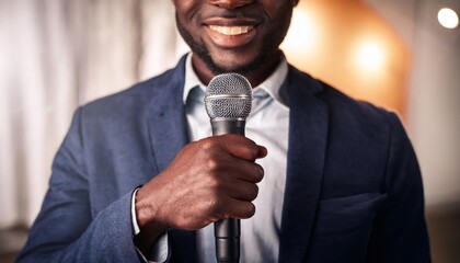 Naklejka premium singer with microphone 