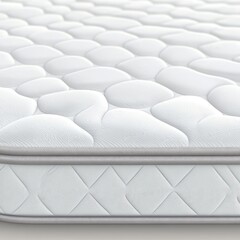 Fototapeta premium Close-up of a textured white mattress, showcasing its design and comfort.