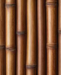 Bamboo fence creating a serene backdrop in a natural setting