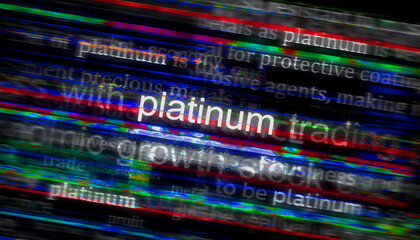 Platinum headline titles media 3d illustration