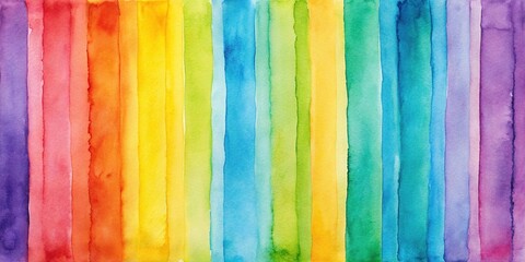 Watercolor background with colored stripes