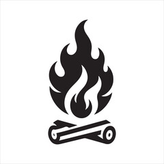 Crisp Fire Flame Vector Silhouettes for T-Shirts, Posters & More