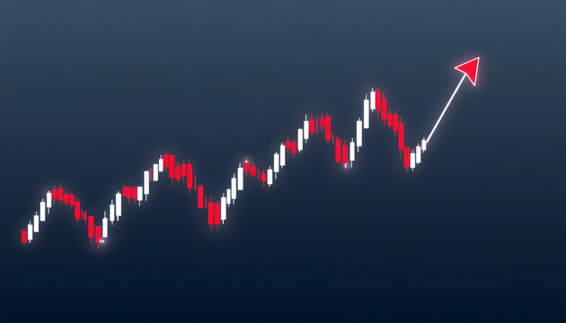 Stock chart price pattern rebound isolated with white highlights, png