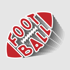 American footbal typography graphics. Concept for print production. T-shirt fashion Design.