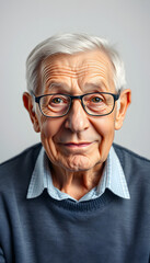 Obraz premium Psychological help for pensioner isolated with white highlights, png