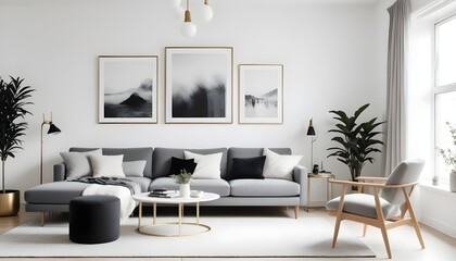 Photo interior modern design room 3d illustration