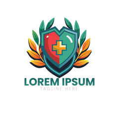Shield logo for hospital and medical use
