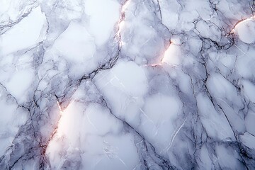 Close-up of White Marble with Intricate Veining