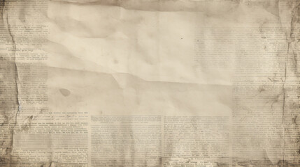 Fototapeta premium Vintage newspaper texture background for retro design and print projects