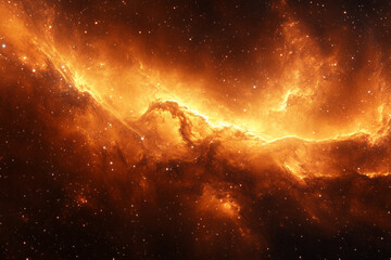 Cosmic Wonders: Exploring the Depths of Orange Nebulae and Galactic Landscapes