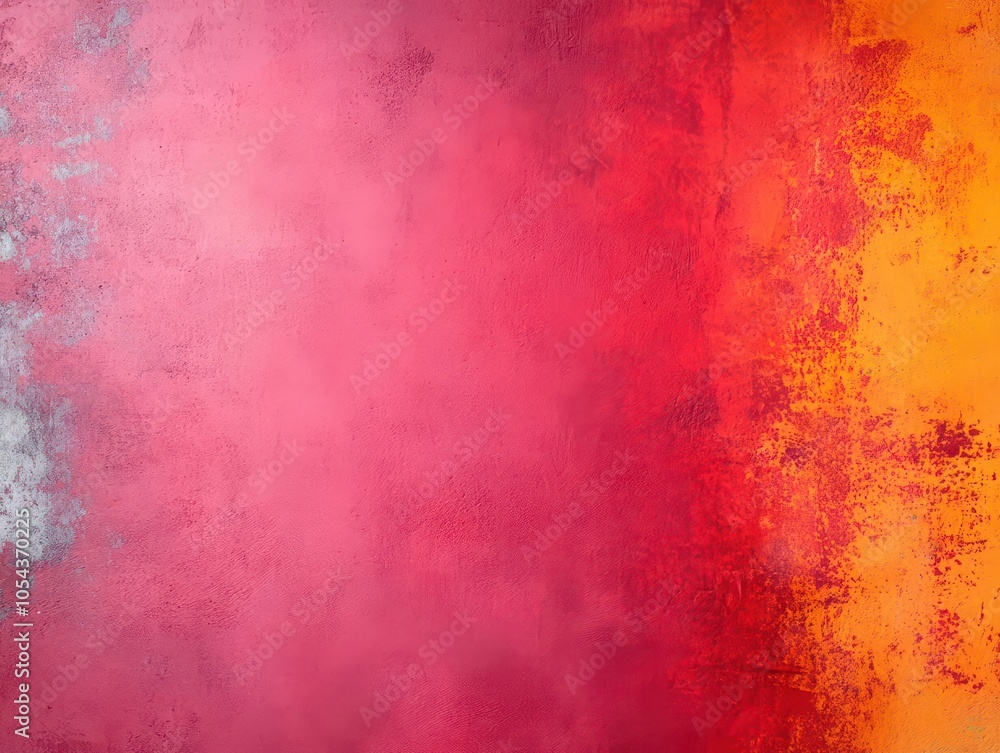 Poster fiery red and amber tones mixed with a hazy dust texture close up, focus on, copy space