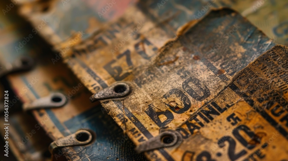 Poster get a closer look at these vintage license plates. each one showing its age with rust and wear. the 