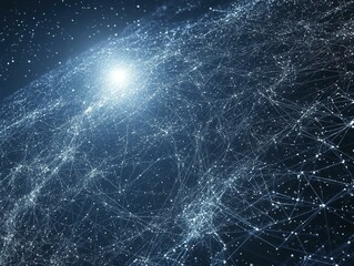 Abstract Network Connections - Digital Technology and Connectivity