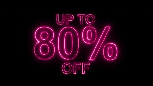 80 percent off sale discount. Up to 80% off neon light sign.