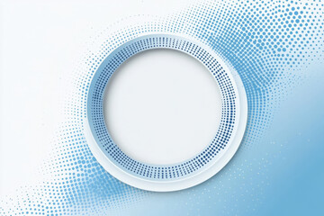 blue and white abstract circle background with modern geometric design elements