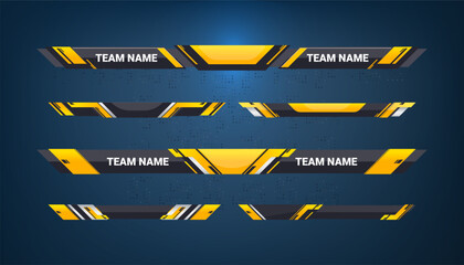 Scoreboard Broadcast Graphic and Lower Thirds Template for sport soccer and football, vector illustration