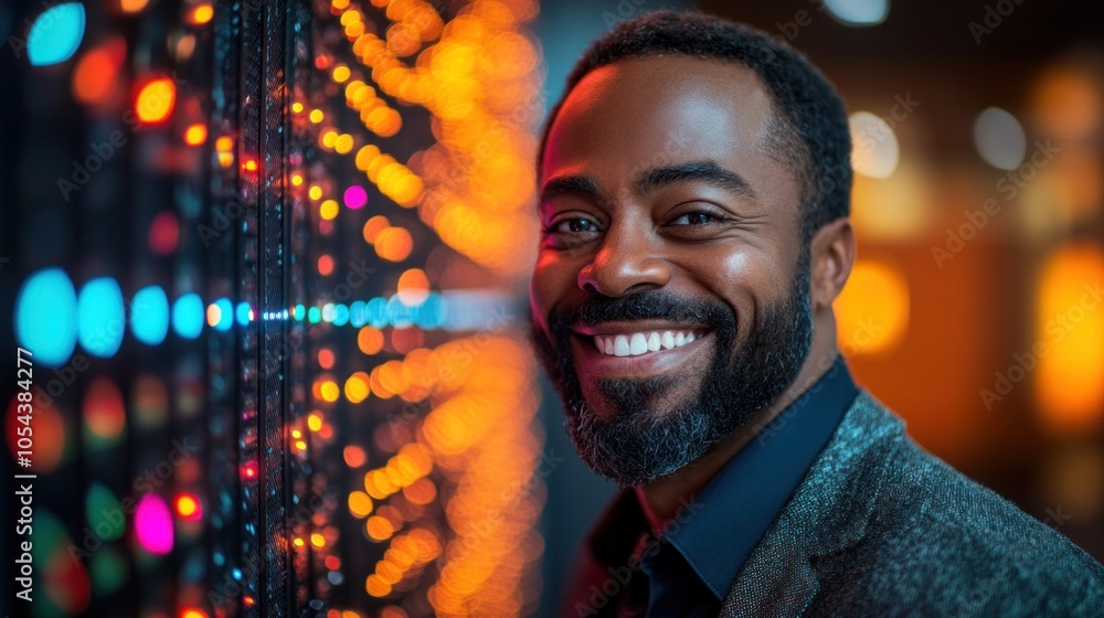Poster it worker laugh after resolving a server issue, showcasing the camaraderie and positive relationship