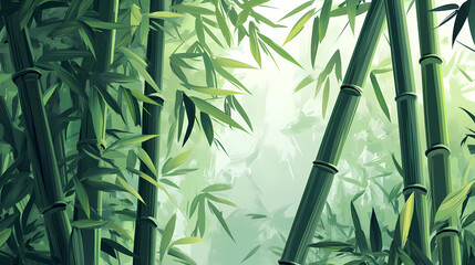 Texture of bamboo stalks in a dense grove. Dense Bamboo Grove. Illustration