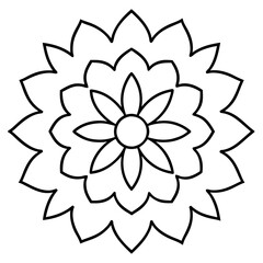 Traditional Mandala Line Art Icons - Perfect for Digital Art