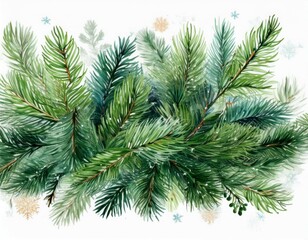 Obraz premium christmas fir banner on white