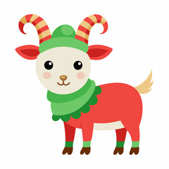 christmas reindeer with red ribbon