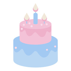 birthday cake with candles