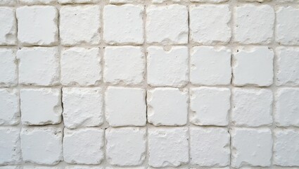 Obraz premium Raw porous white concrete blocks in grid formation