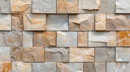 Fototapeta premium Textured Stone Wall in Natural Earth Tones