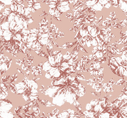 Amazing seamless floral pattern with brightly colored flowers.
