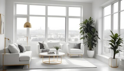 Fototapeta premium Photo interior modern design room 3d illustration