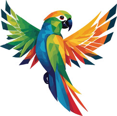 Beautiful parrot Colorful vector design, Parrot Illustration vector design, Parrot logo, icon Design © Sabbir Digital