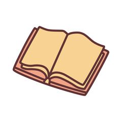 Doodle book icon handdrawn with ink pen. Knowledge and education symbol painted in grunge freehand style. PNG isolated on transparent background and vector illustration