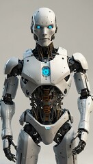 Fototapeta premium Humanoid robot on white background