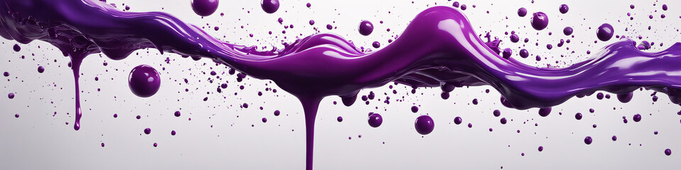 Fototapeta premium Abstract purple and black paint splash – modern artistic background