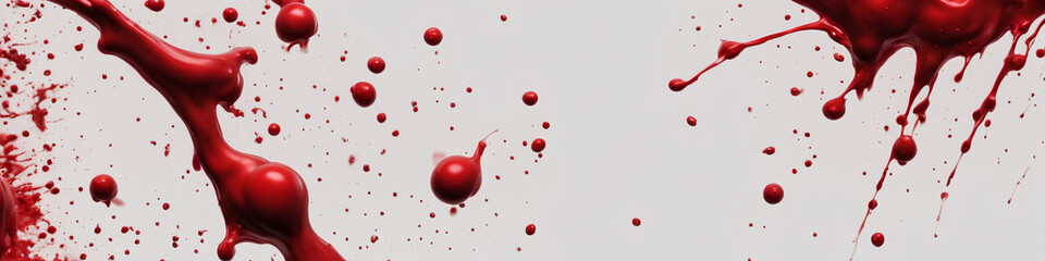 Rich red liquid texture – ideal for modern cosmetic campaigns and packaging design