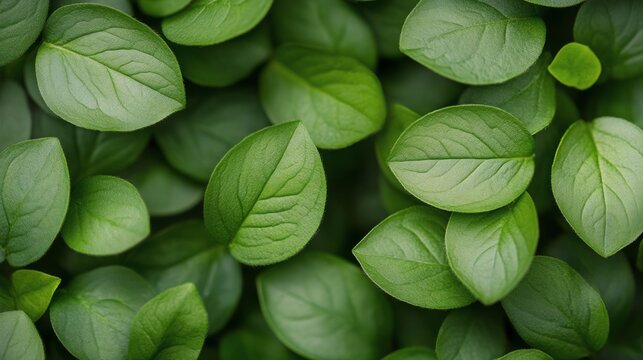A vibrant collection of green leaves showcasing natures beauty and diversity in a close up view