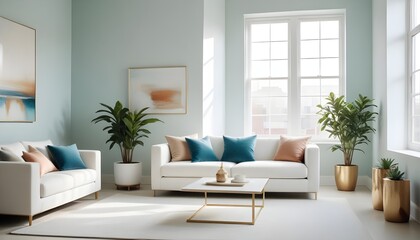 Fototapeta premium Photo interior modern design room 3d illustration