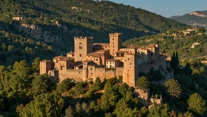Obraz premium Scenic Castellfollit de la Roca, in Catalonia, Spain.