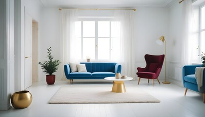 Photo interior modern design room 3d illustration
