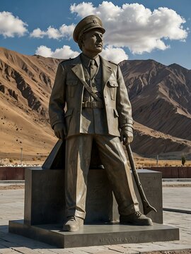 Soviet WWII monument in Murghab, Tajikistan.